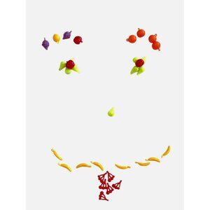 Vintage 90s fruit brightly colored charms plastic cherries, bananas, grapes, pea